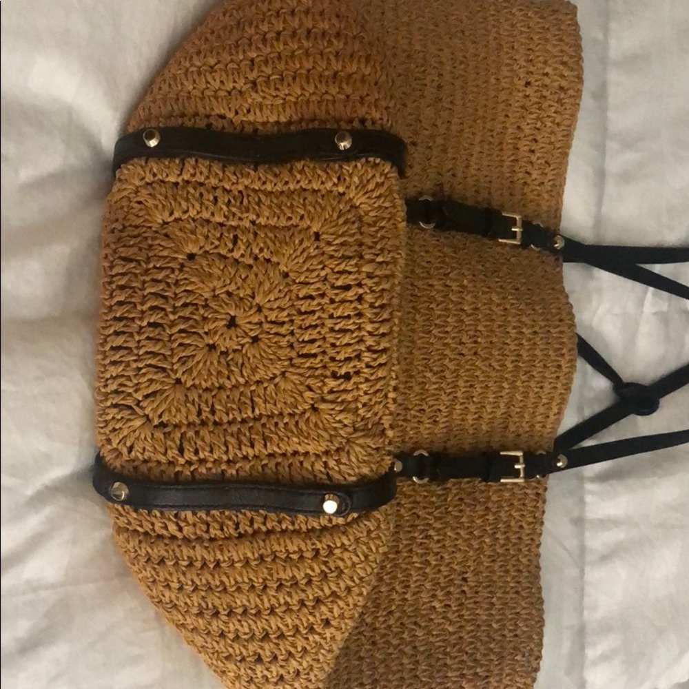 Michael Kors Large Studded Straw Shopper